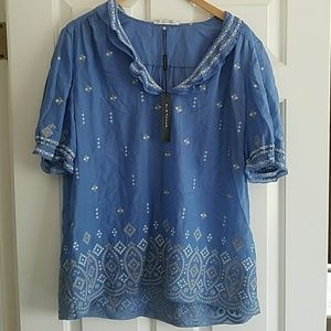 Ellie Tahari Embroidered Tunic
